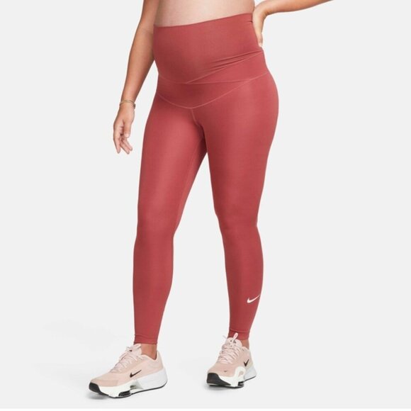 NWT Nike One Women's High-Waisted Yoga Athleisure Stretch Leggings (Maternity) S - Picture 1 of 3